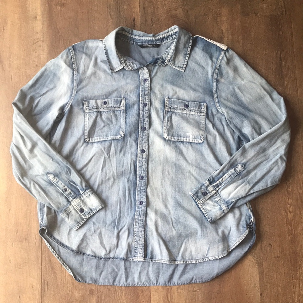 Button Up w/ Lace shoulder